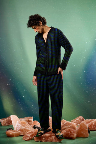 Midnight Mosaic Knitted Trousers