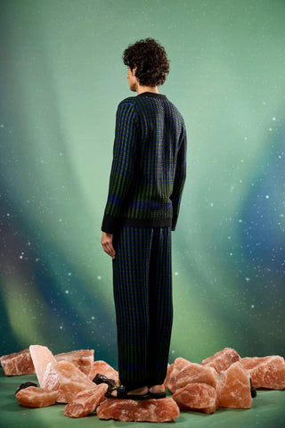 Midnight Mosaic Knitted Trousers