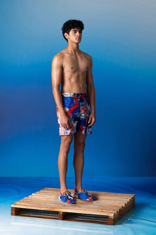 Shivan & Narresh Foxfires Swim Shorts; Foxfires Print; Multicolor; Men's Swimwear; Men's Swim Shorts;