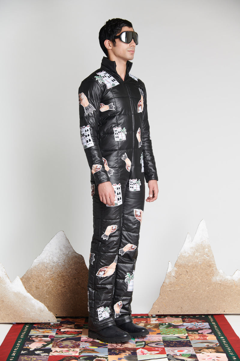 Quilted Ski Suit with Jaiscape Patches